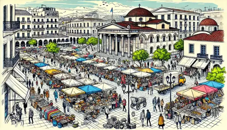 Monastiraki Square & Flea Market 1 Monastiraki Square & Flea Market in Athens, Greece