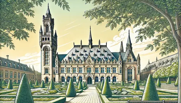 Peace Palace (Vredespaleis) 7 the Peace Palace (Vredespaleis) in The Hague, Netherlands