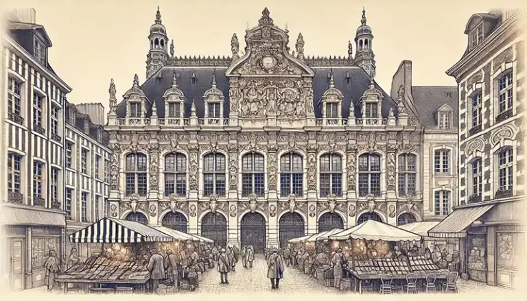 The Old Stock Exchange, Lille 1 the Old Stock Exchange (La Vieille Bourse) in Lille, France