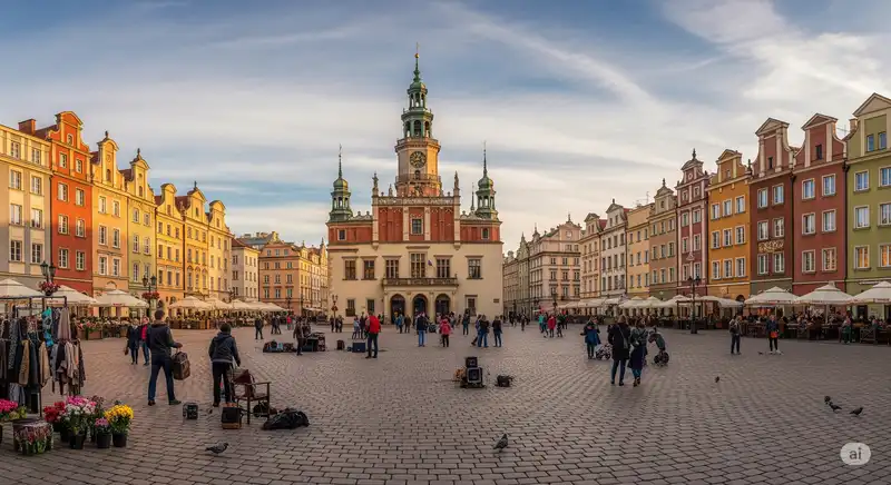 Poznań Old Market Square in Greater Poland