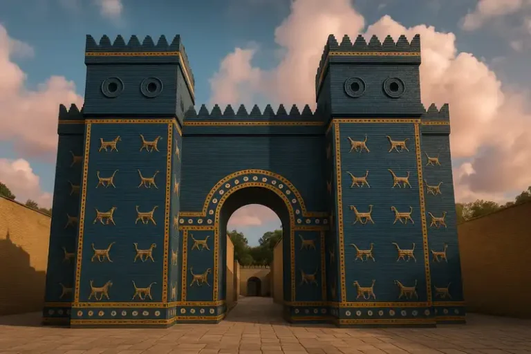 Iraq 3 The reconstructed Ishtar Gate of Babylon, Iraq.