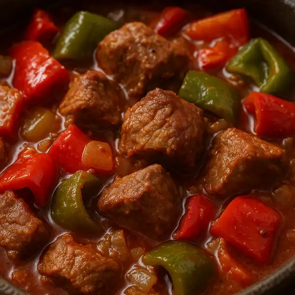 Kavarma with peppers traditional dish