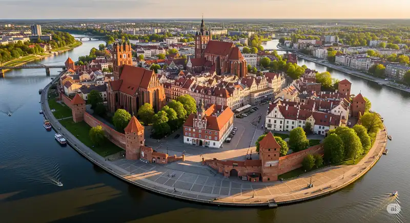 Toruń medieval old town in Kuyavian-Pomeranian
