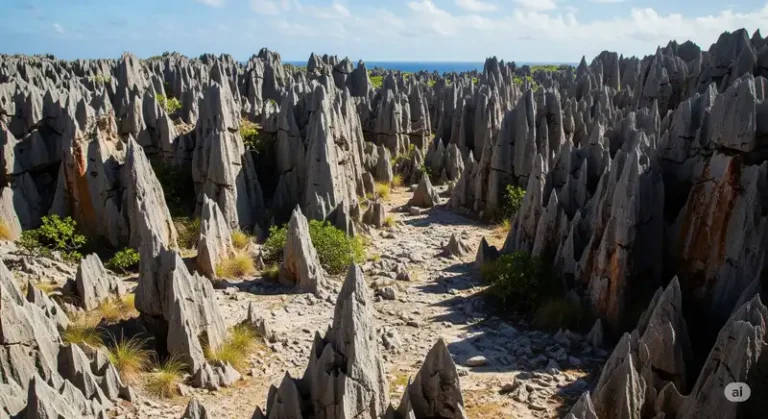 Nauru 1 The mined-out limestone pinnacle landscape of Nauru.