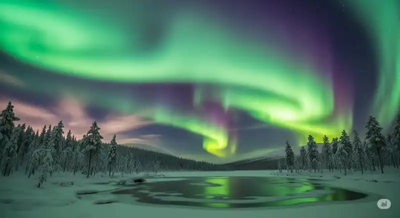 Aurora Borealis over Abisko in Norrbotten County