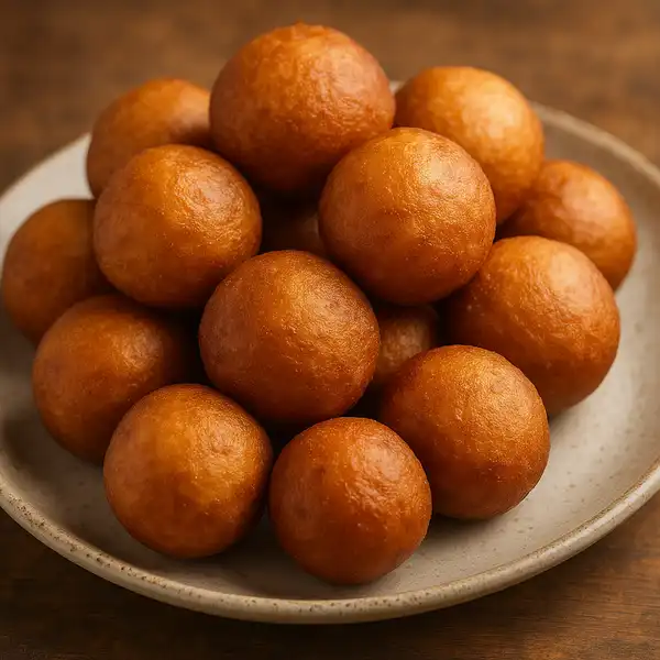 A bowl of Nigerian Puff-Puff doughnuts.