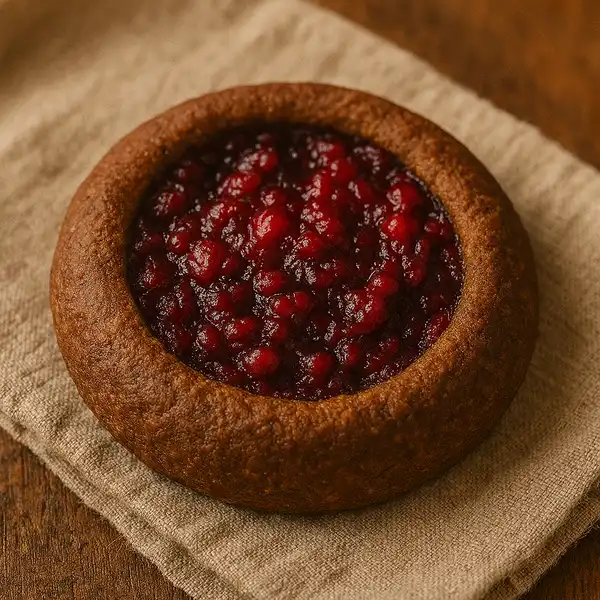 Kainuu rönttönen pastry with lingonberry filling