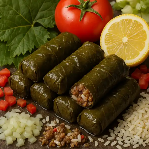 Stuffed vine leaves (Sarmi) traditional dish