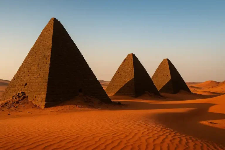Sudan 3 The steep pyramids of Meroë in the Sudan desert.