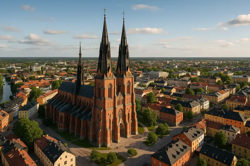 Uppsala Cathedral in Uppsala County