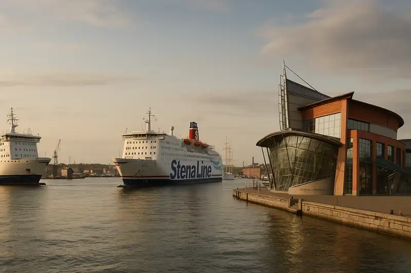 Gothenburg harbor and opera house in Västra Götaland