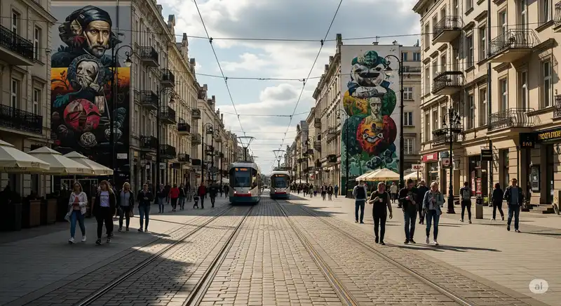 Piotrkowska Street in Łódź