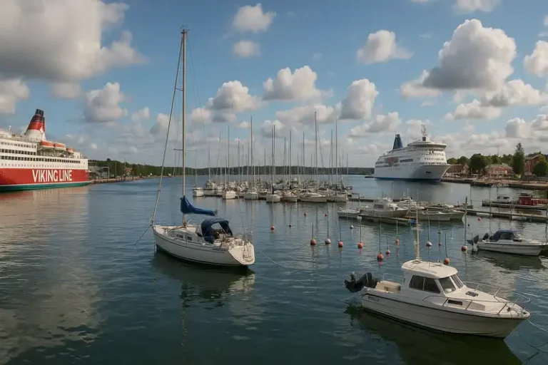 Aland Islands 60 Mariehamn harbor in the Åland Islands