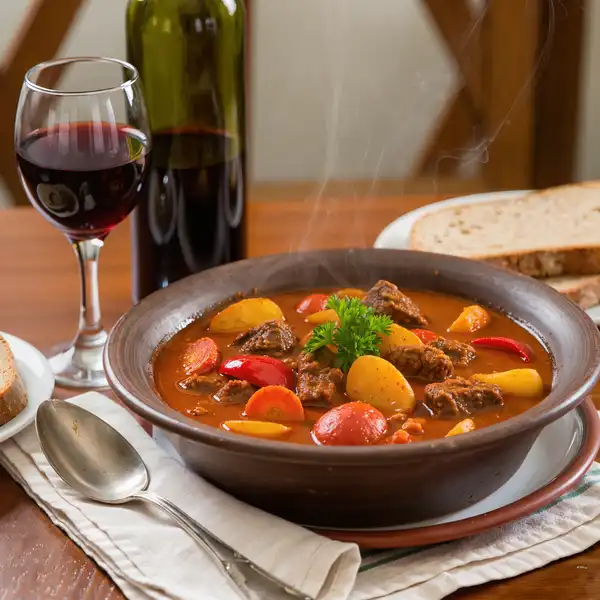 Egri gulyás close-up