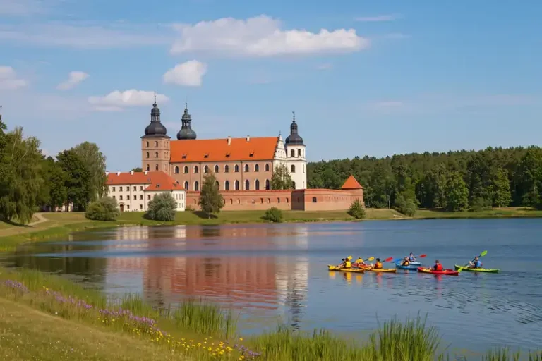 Olsztyn 5 Olsztyn Castle and lakeside scene