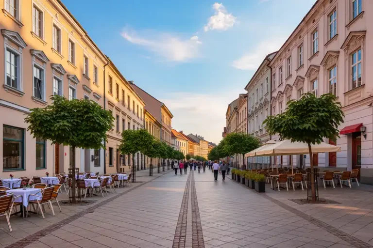 Radom 1 Radom pedestrian street with cafés and townhouses