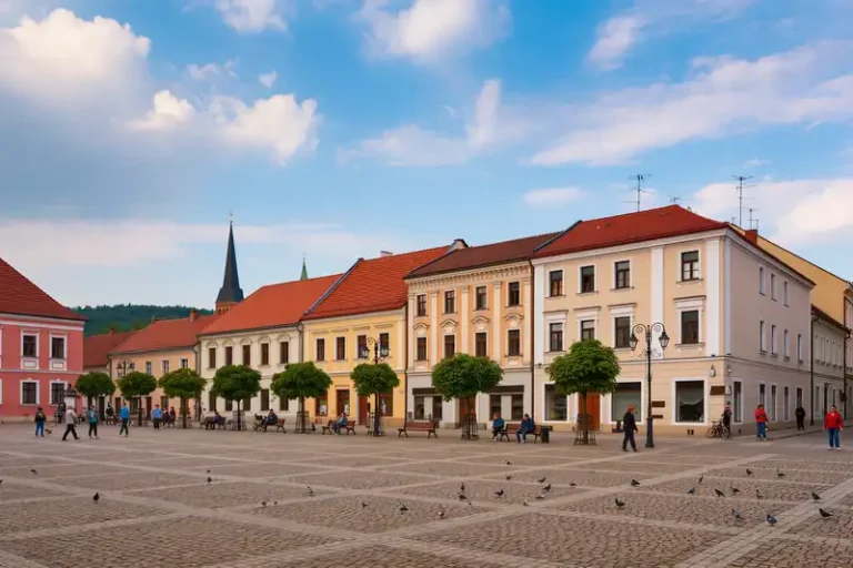 Sanok 3 Sanok main square and façades