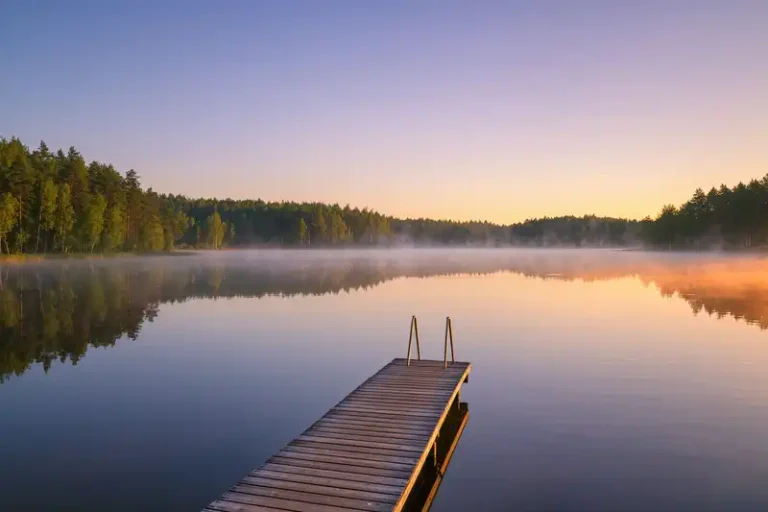 Suwalki 1 Calm lake with wooden pier near Suwalki