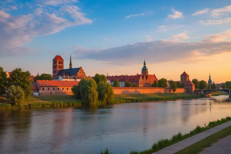 Torun 5 Toruń Old Town skyline by the Vistula River