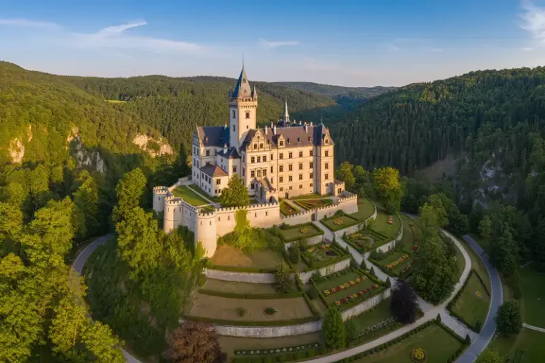 Walbrzych 1 Książ Castle above a forested gorge in Walbrzych