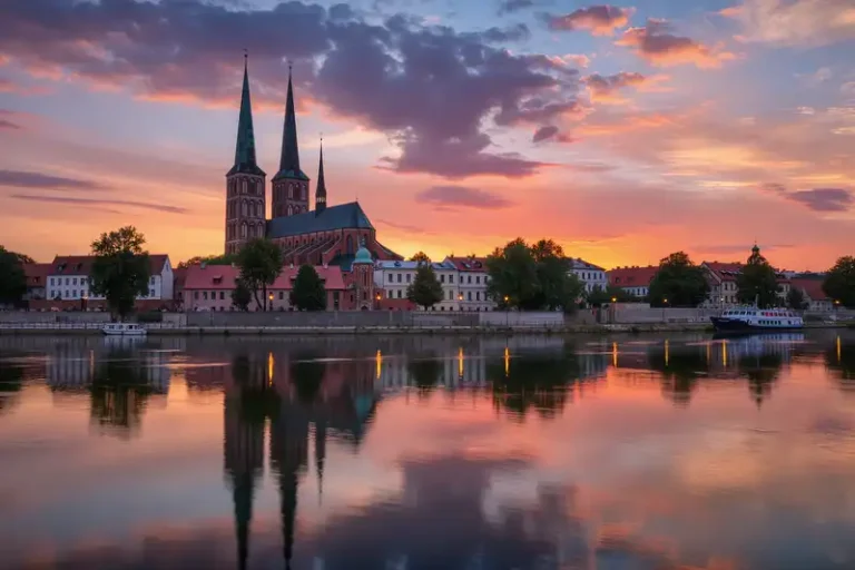 Wloclawek 1 Wloclawek cathedral above the Vistula promenade