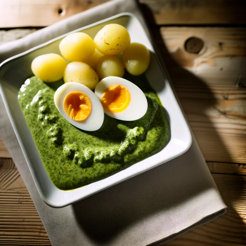 Grüne Soße with eggs and potatoes