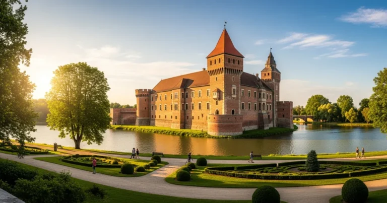 Gyula 1 Gyula Castle in Hungary at sunset