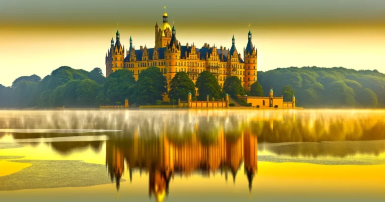 Mecklenburg-Vorpommern 13 Schwerin Castle at Sunrise