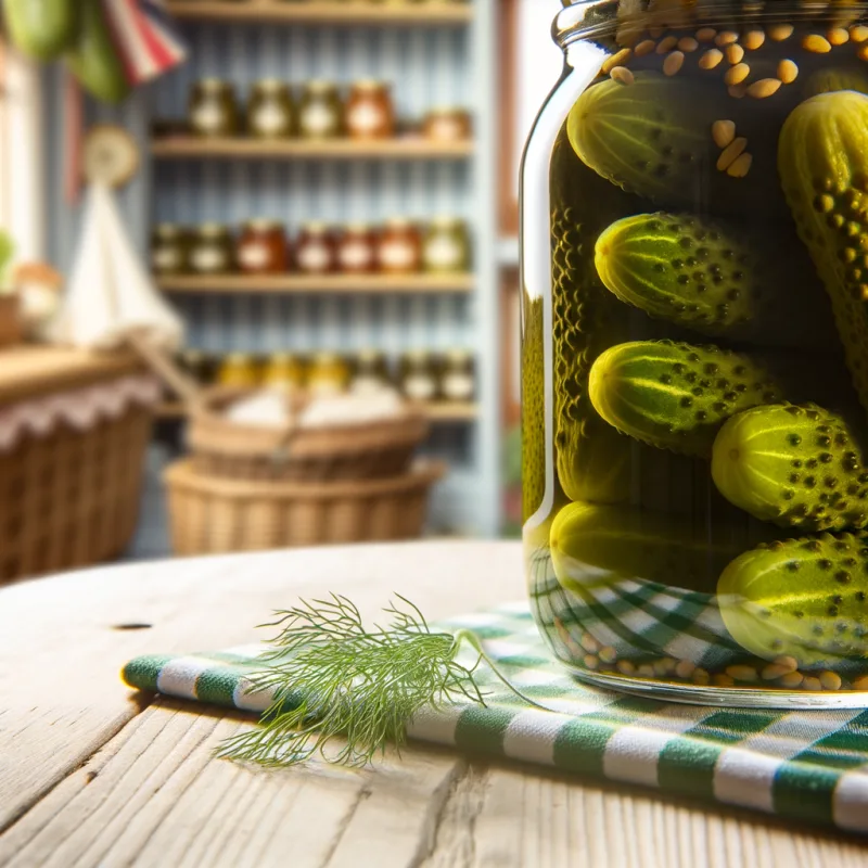 Spreewald gherkins in a jar