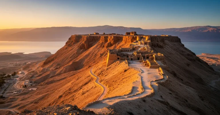 Masada 3 Masada fortress at sunrise overlooking the Dead Sea