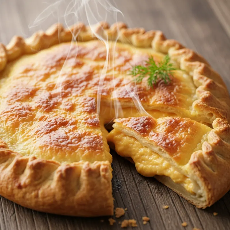 Västerbottensostpaj, a traditional Swedish cheese pie