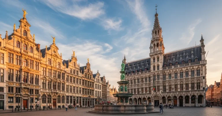 Antwerp Province 6 Grote Markt in Antwerp at golden hour