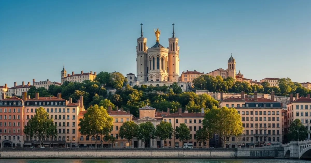 Basilica of Notre-Dame de Fourvière overlooking Lyon
