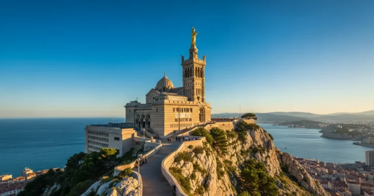 Basilique Notre-Dame de la Garde 4 Basilique Notre-Dame de la Garde overlooking Marseille at golden hour