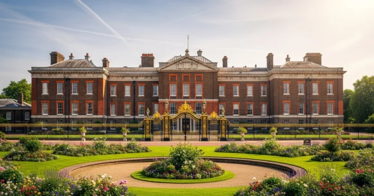 Kensington Palace 7 Exterior view of Kensington Palace and the Sunken Garden in London