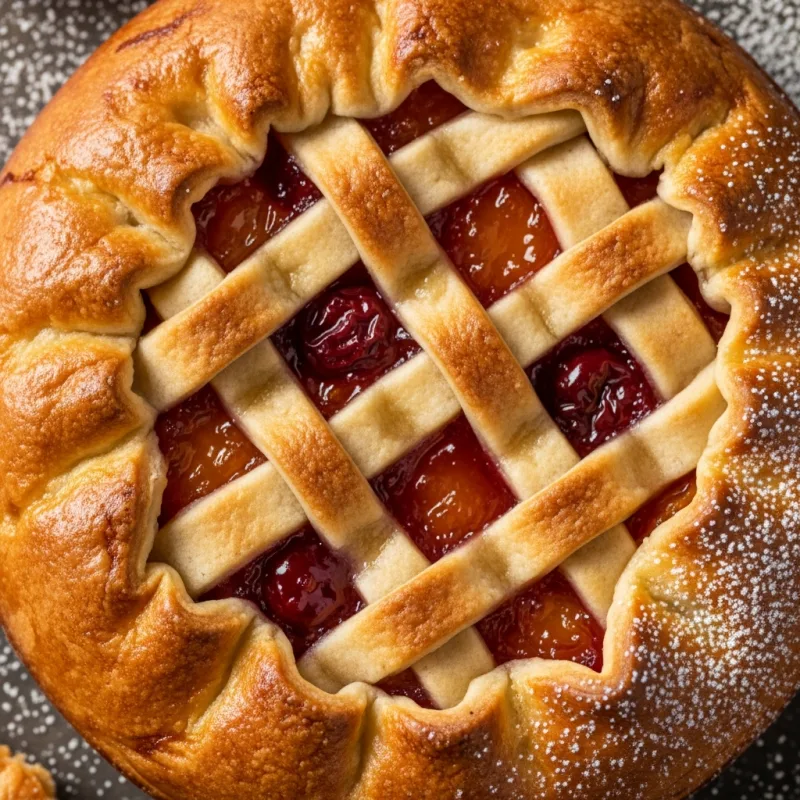 Traditional Limburgse Vlaai, a Dutch fruit pie
