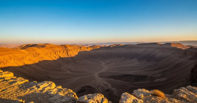Mitzpe Ramon 8 Panoramic view of the Makhtesh Ramon crater at sunrise from Mitzpe Ramon.