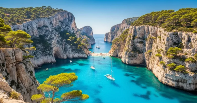 Parc National des Calanques 3 Stunning view of the limestone cliffs and turquoise waters of Parc National des Calanques