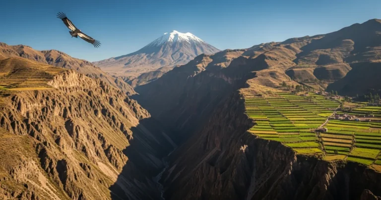 Arequipa Region 3 Panoramic view of Colca Canyon and Misti Volcano in the Arequipa Region of Peru