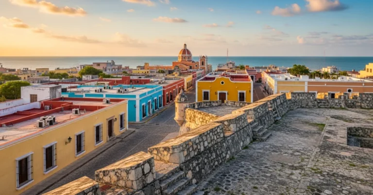 Campeche State 1 Historic walled city of Campeche at sunset