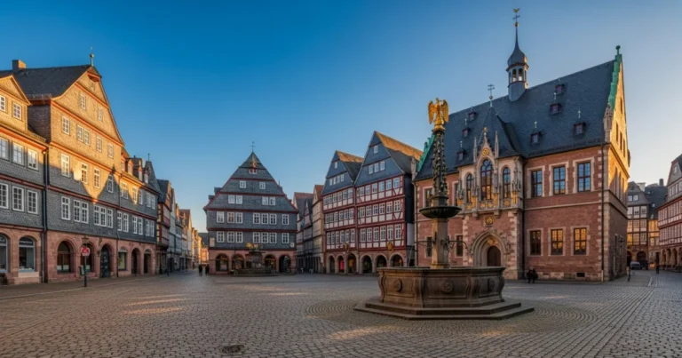 Goslar 1 Historic market square in Goslar featuring half-timbered houses and the market fountain