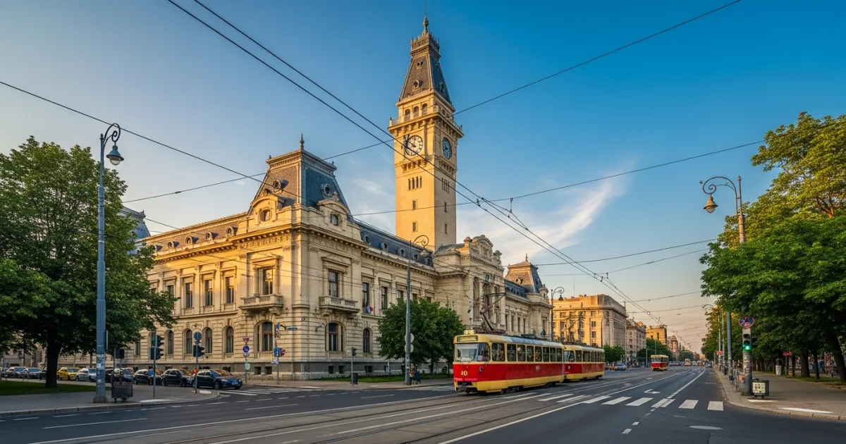 The majestic Administrative Palace in Arad, Romania