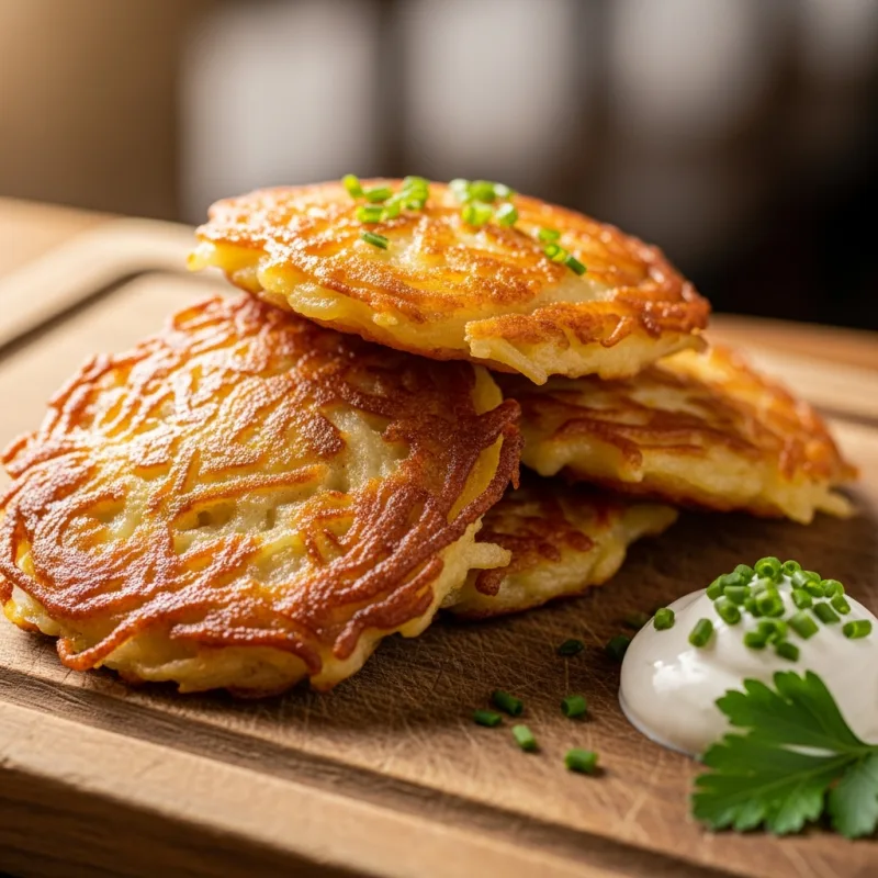 Crispy Czech potato pancakes known as Bramboráky