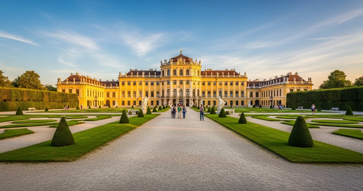 Schloss Esterházy palace in Eisenstadt, Austria during golden hour