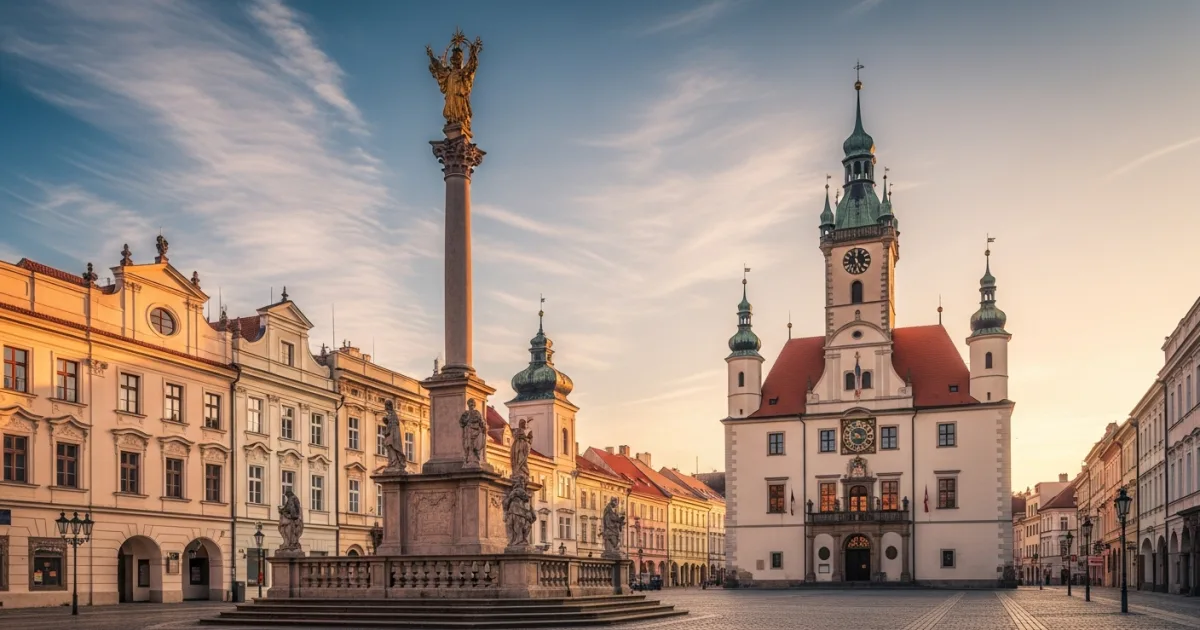 Upper Square and Holy Trinity Column in Olomouc