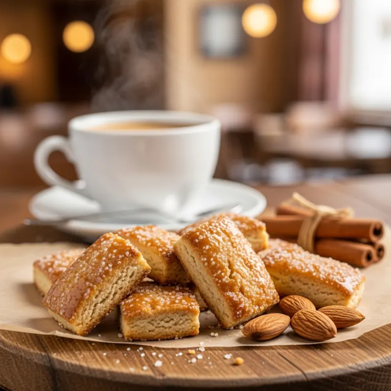 Basler Läckerli traditional Swiss spice biscuits on a wooden board