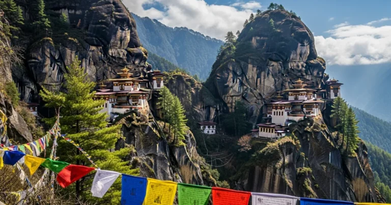 Bhutan 1 Tiger's Nest Monastery perched on a cliff in Bhutan