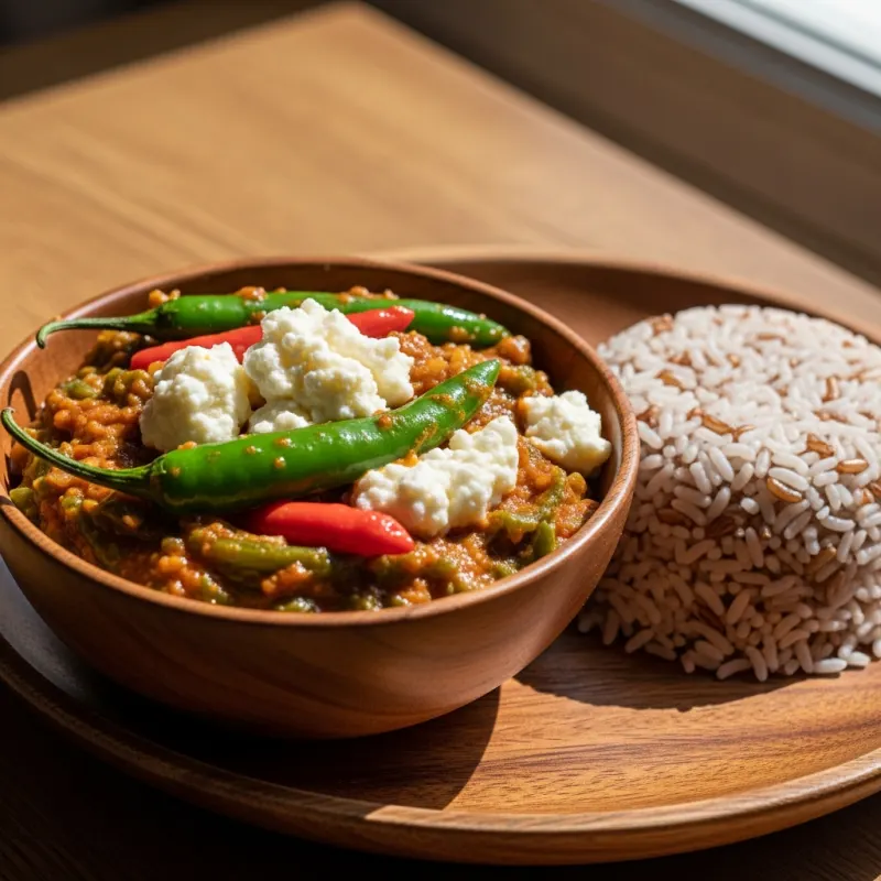 Ema Datshi, the national dish of Bhutan