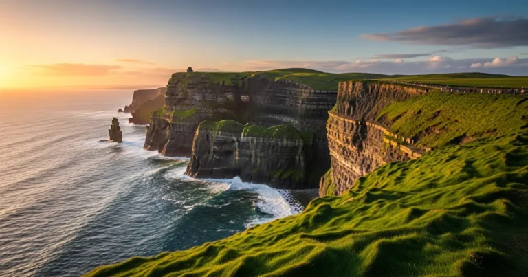 Ireland 5 The dramatic Cliffs of Moher in Ireland at sunset