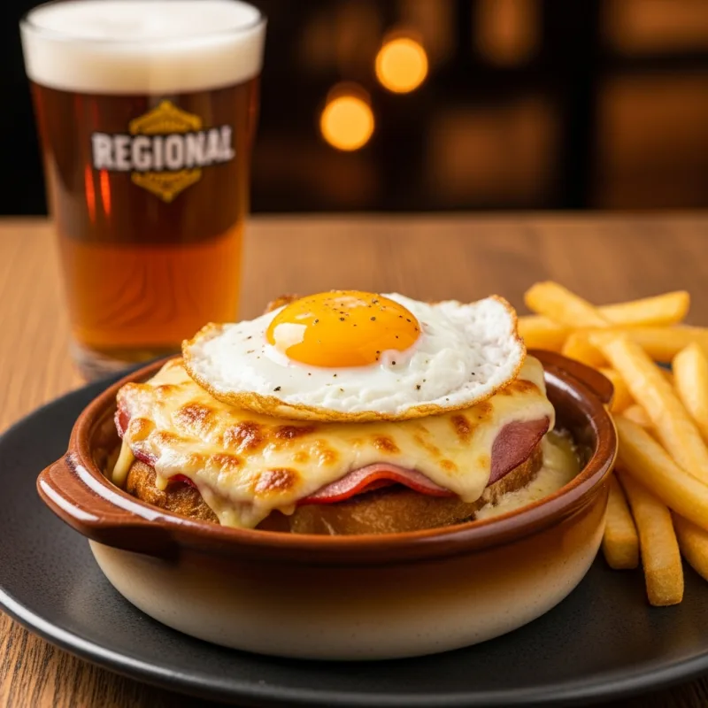 Le Welsh, a traditional northern French melted cheese dish